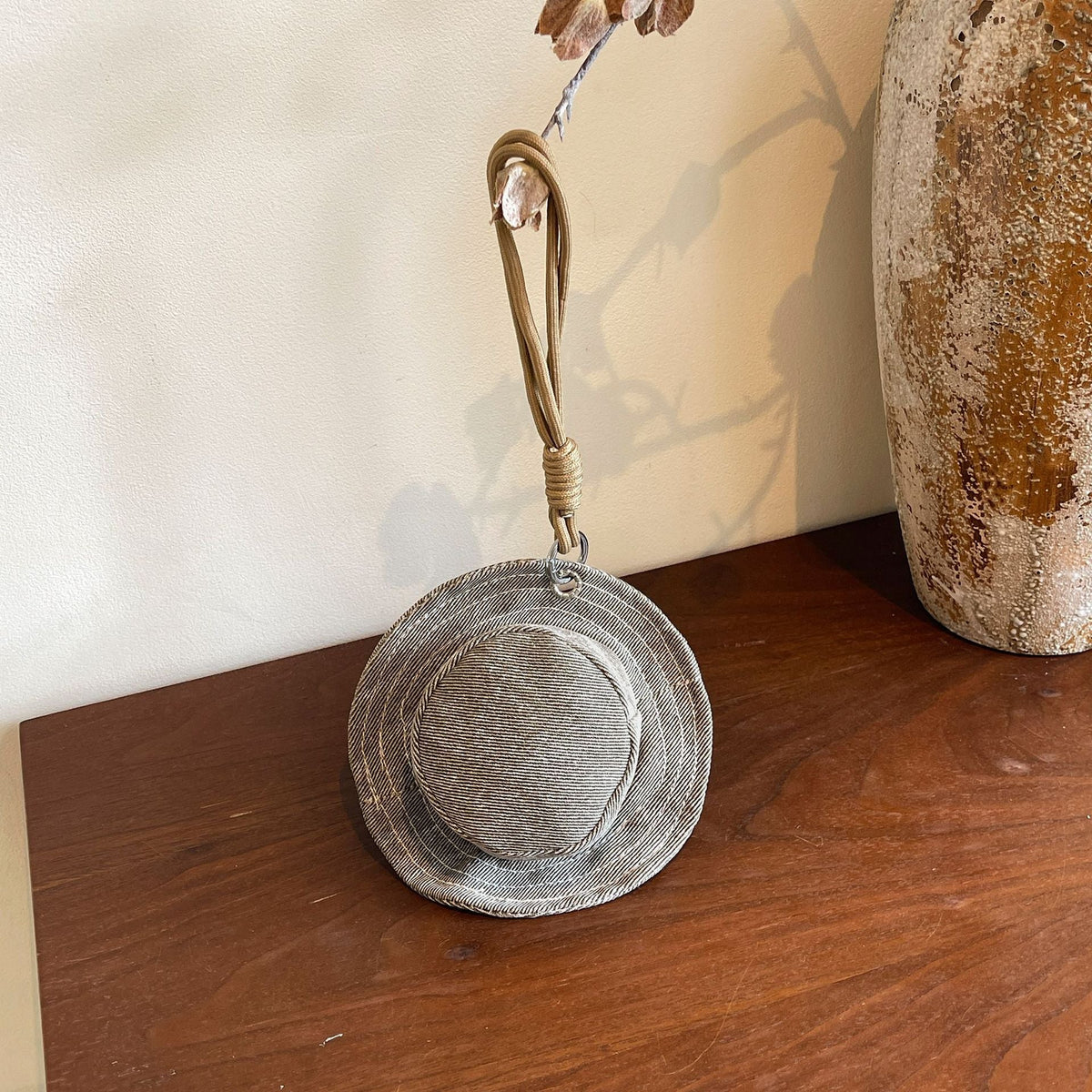Creative Hat Change Mini Denim Headphones Storage Handbag