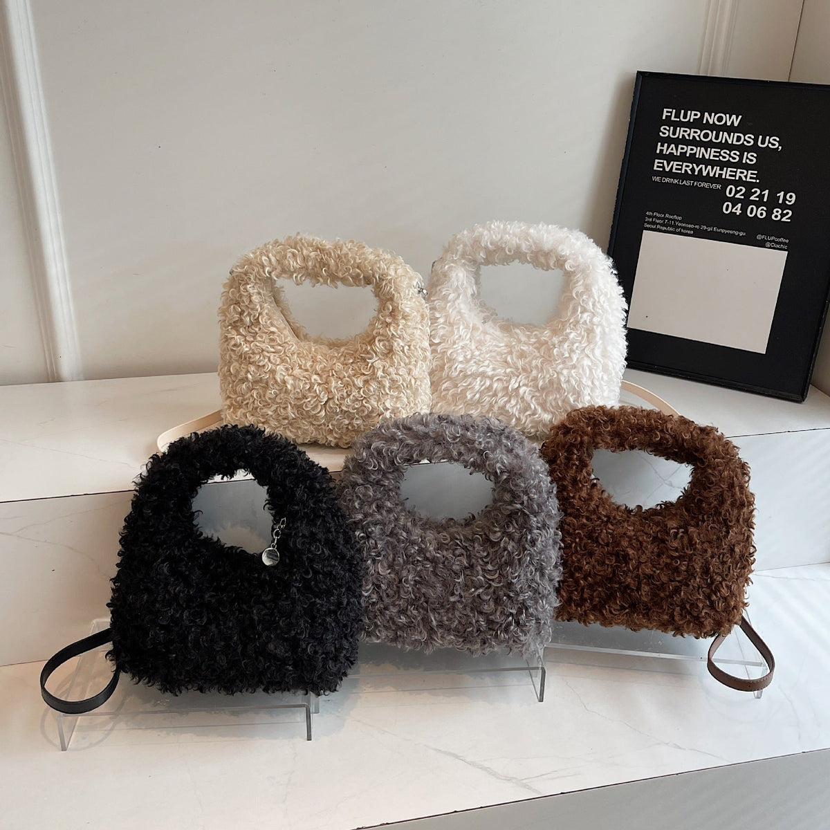 Cute Plush Shoulder Bag Fashion Trend Commuter Messenger