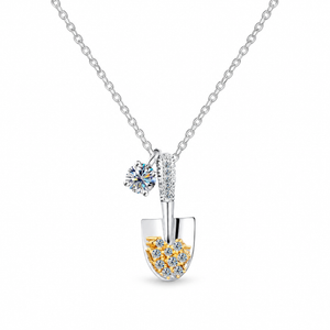 Shovel 0.3CT Moissanite Pendant Necklace