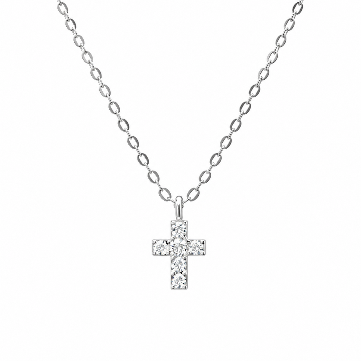 The Celeste Mini Cross Necklace