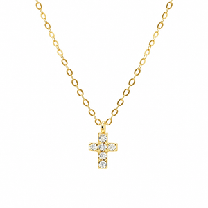 The Celeste Mini Cross Necklace