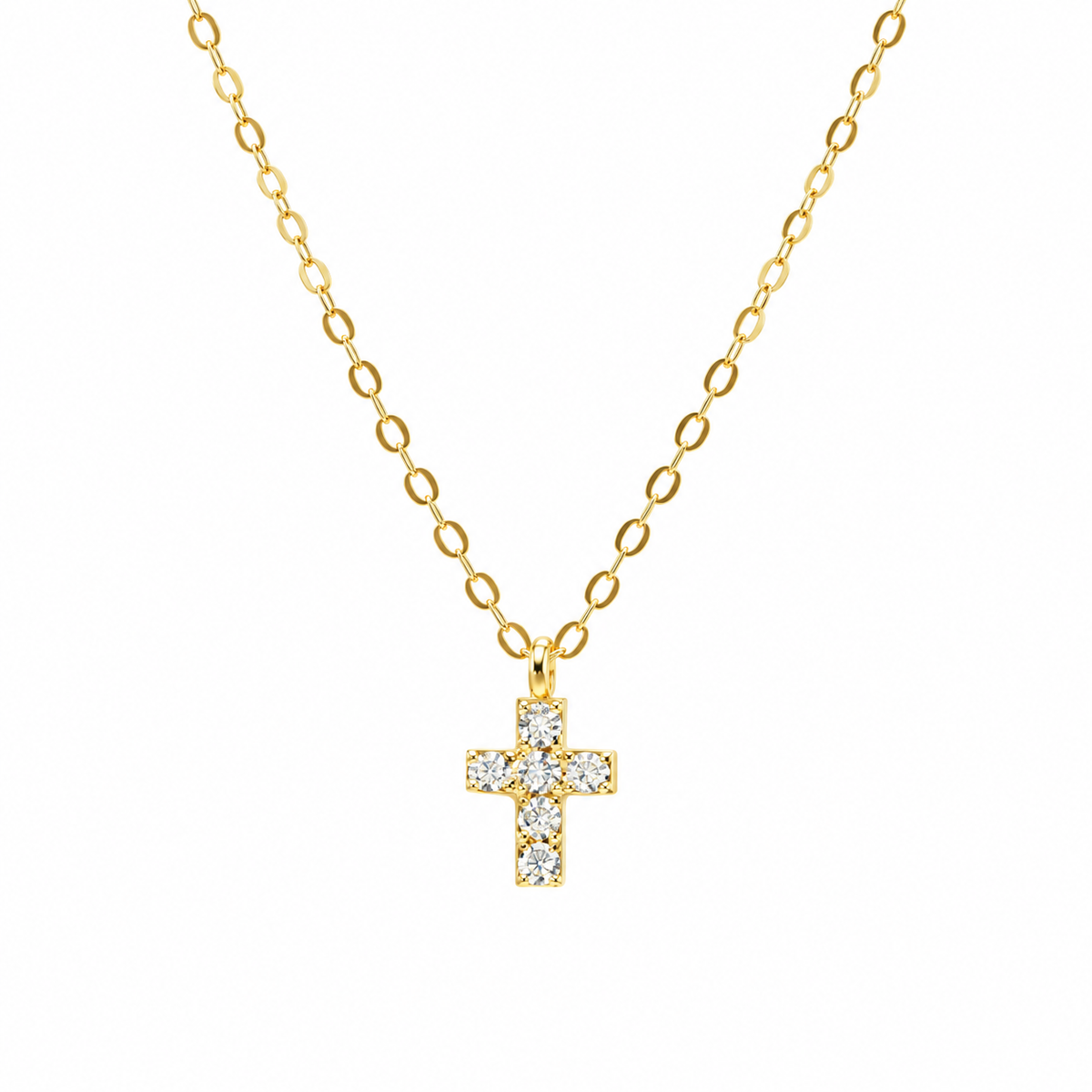The Celeste Mini Cross Necklace