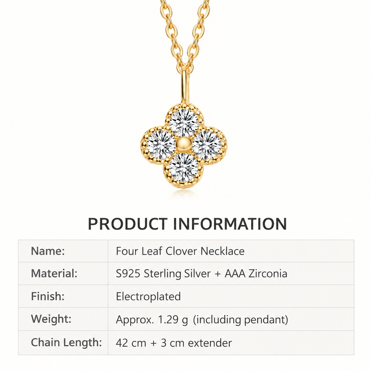 The Flora S925 Clover Pendant Necklace