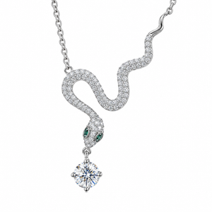 The Serpentina S925 Moissanite Snake Necklace