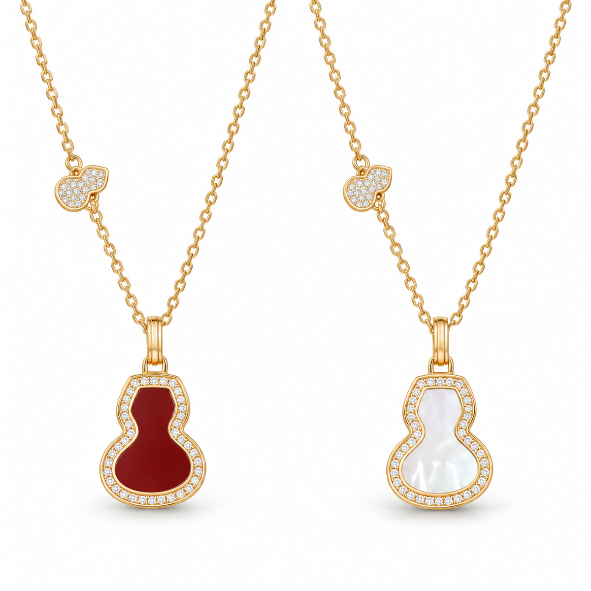 Lucky Gourd Crystal Pendant Necklace
